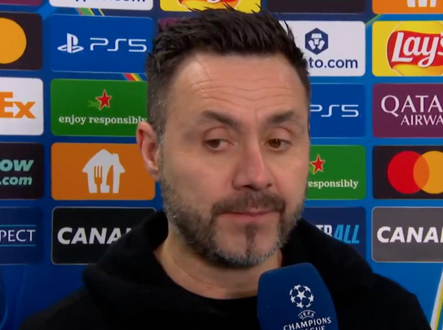 天博体育平台-德泽尔比：我们没发挥出应有水平，索博那球本应该防守得更好